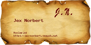 Jex Norbert névjegykártya