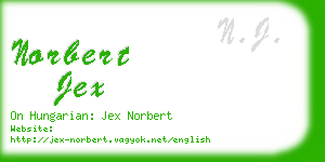 norbert jex business card